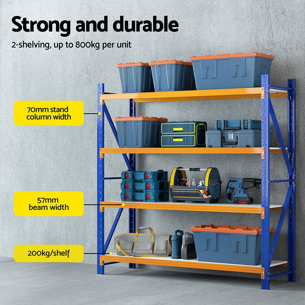 4Mx2M Garage Shelving Warehouse Rack Orange - Tools > Tools Storage > Wall Storage Racks - Rivercity House & Home Co. (ABN 18 642 972 209) - Affordable Modern Furniture Australia