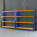 4Mx2M Heavy-Duty Garage Shelving Warehouse Rack - Orange Blue