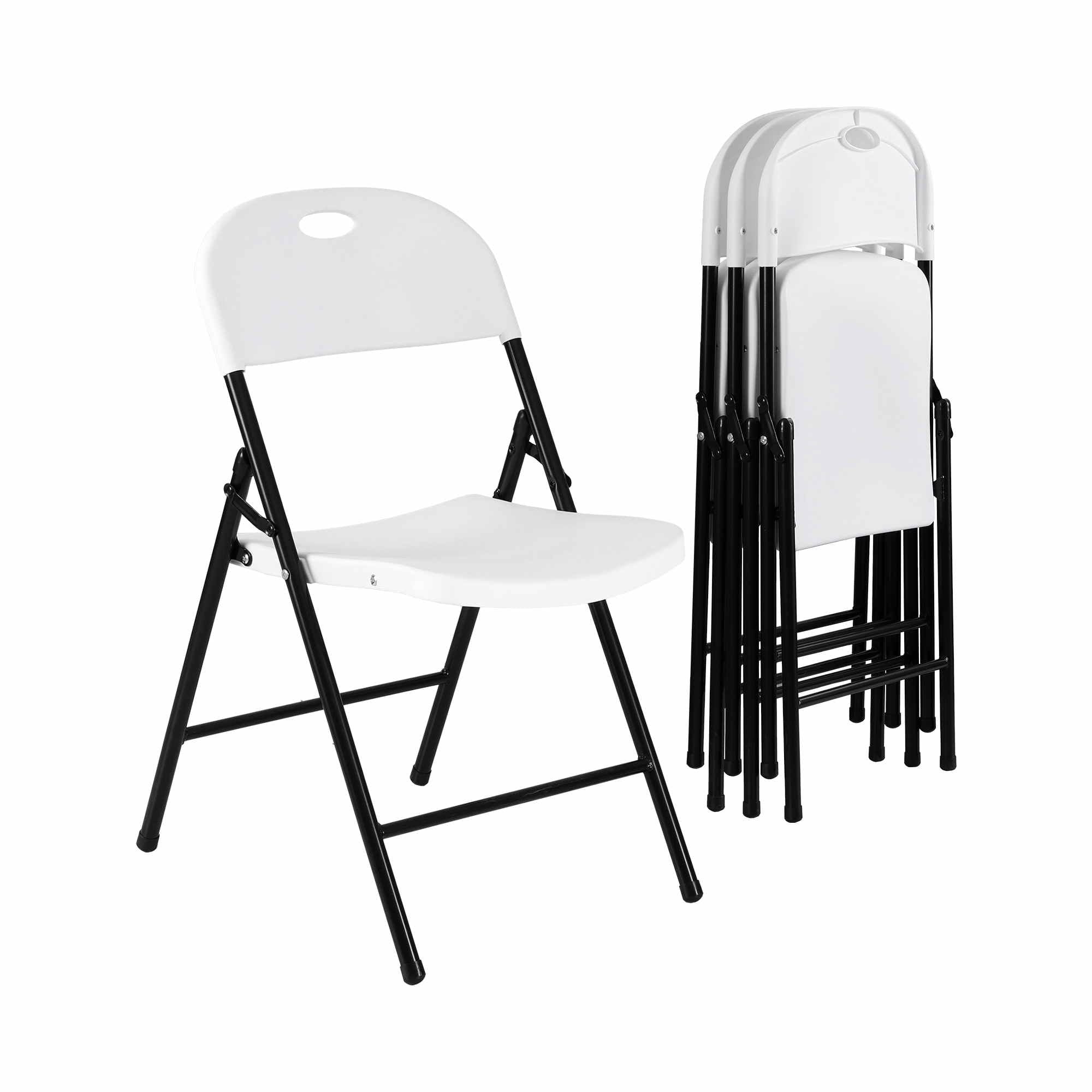 4PC Outdoor Dining Chairs PP Folding Chair Patio Garden Furniture White - Furniture > Dining > Kitchen & Dining Chairs - Rivercity House & Home Co. (ABN 18 642 972 209) - Affordable Modern Furniture Australia