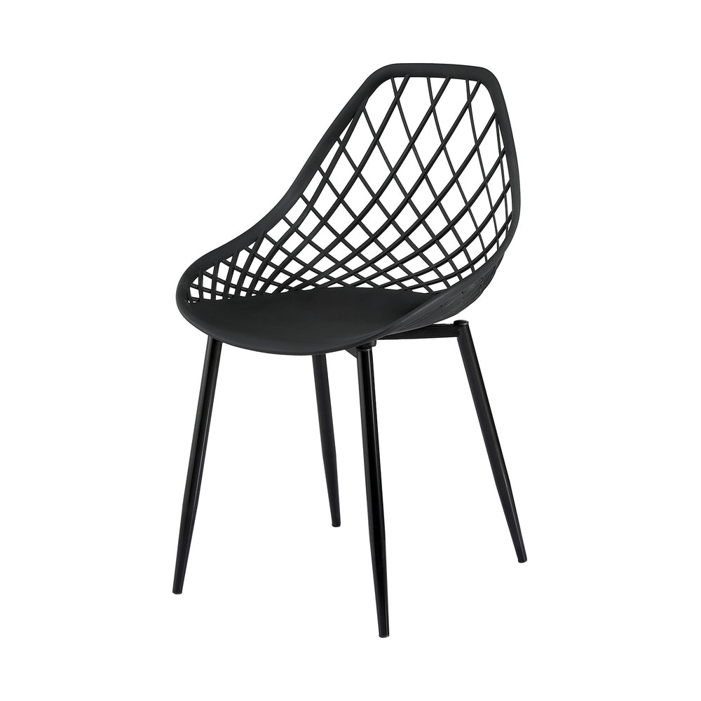 4PC Outdoor Dining Chairs PP Lounge Chair Patio Garden Furniture Black - Furniture > Outdoor > Outdoor Chairs - Rivercity House & Home Co. (ABN 18 642 972 209) - Affordable Modern Furniture Australia