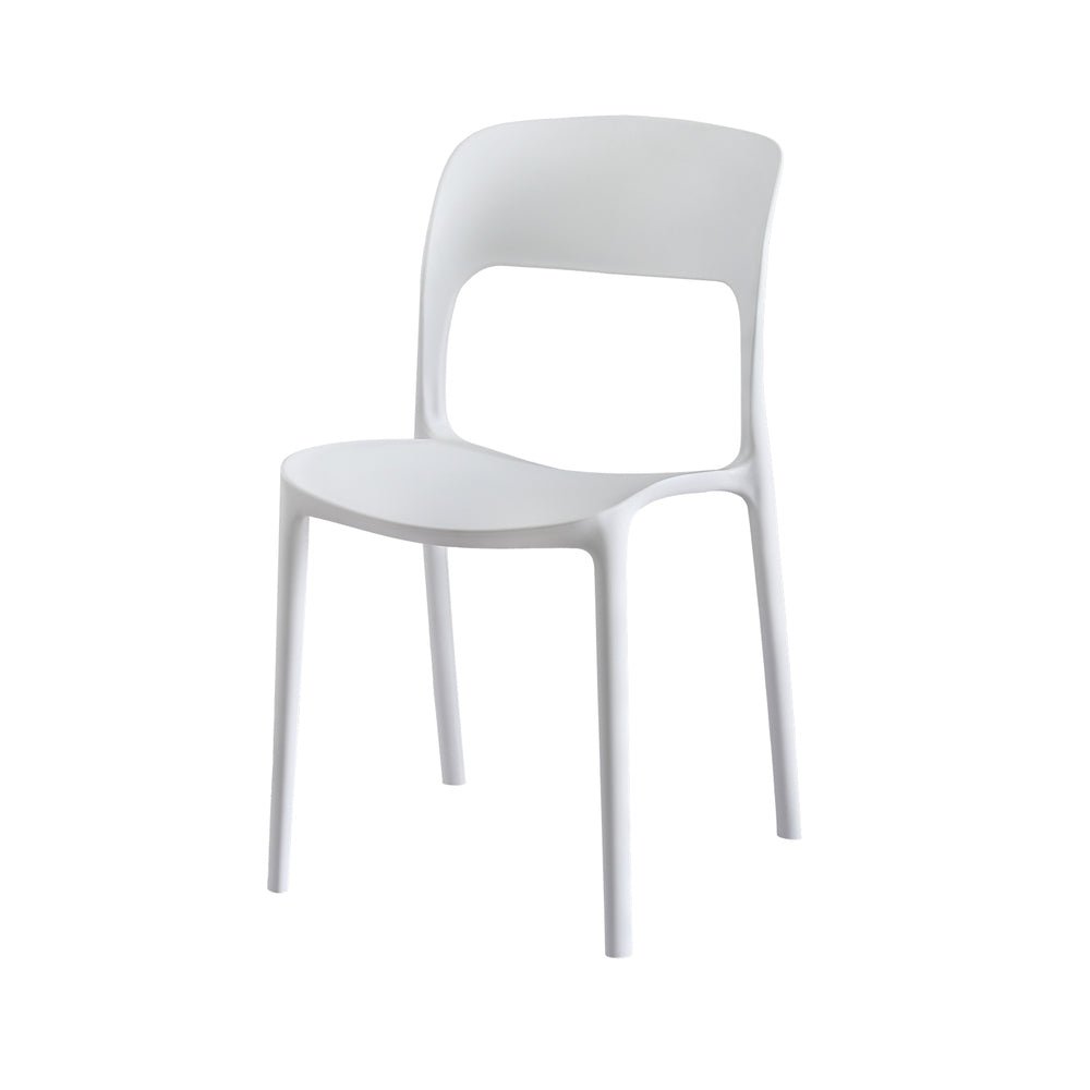 4PC Outdoor Dining Chairs Stackable PP Patio Chair Garden Furniture White - Furniture > Outdoor > Outdoor Chairs - Rivercity House & Home Co. (ABN 18 642 972 209) - Affordable Modern Furniture Australia