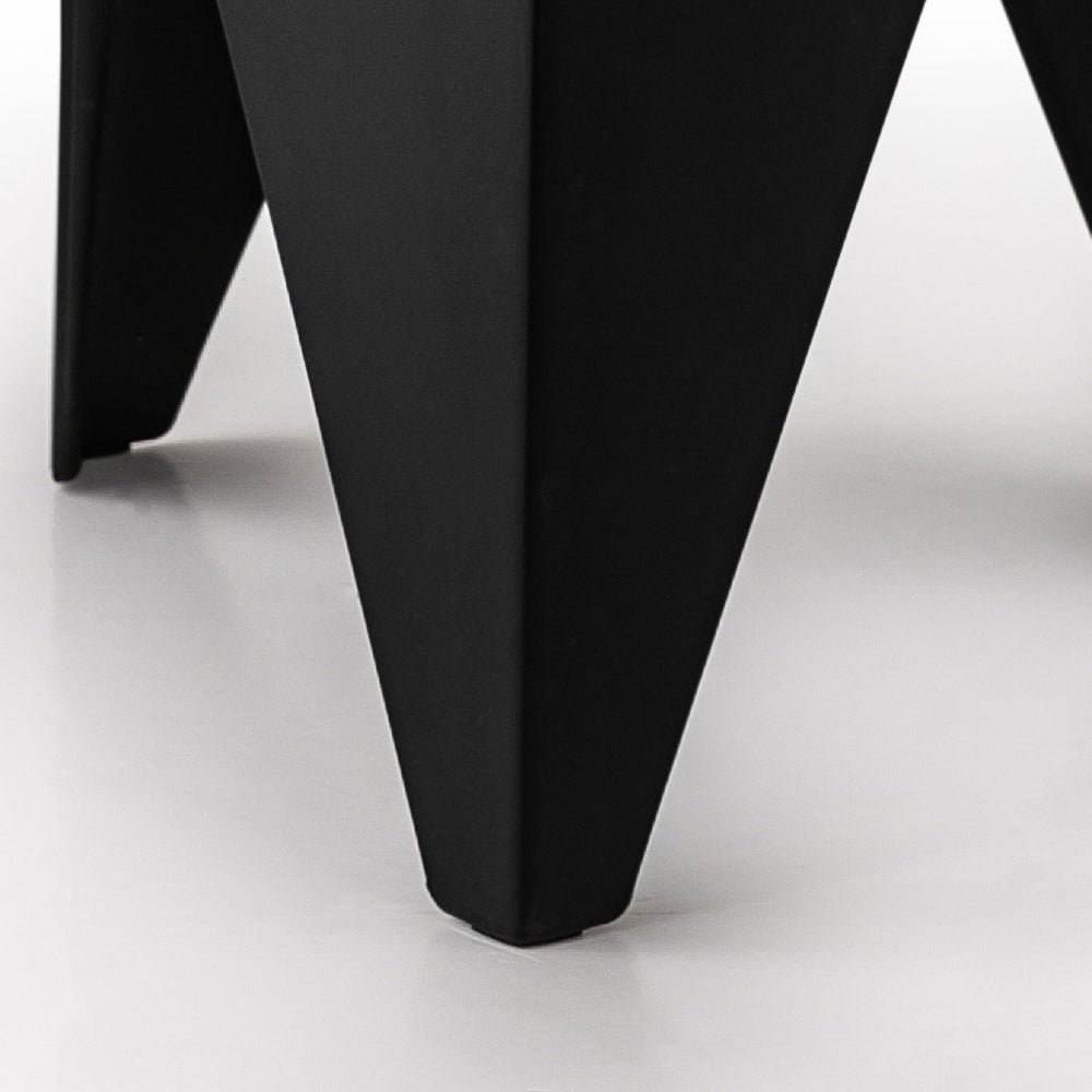 4PC Puzzle Stool Plastic Bar Stools Stackable Black - Furniture > Bar Stools & Chairs > Table & Bar Stools - Rivercity House & Home Co. (ABN 18 642 972 209) - Affordable Modern Furniture Australia