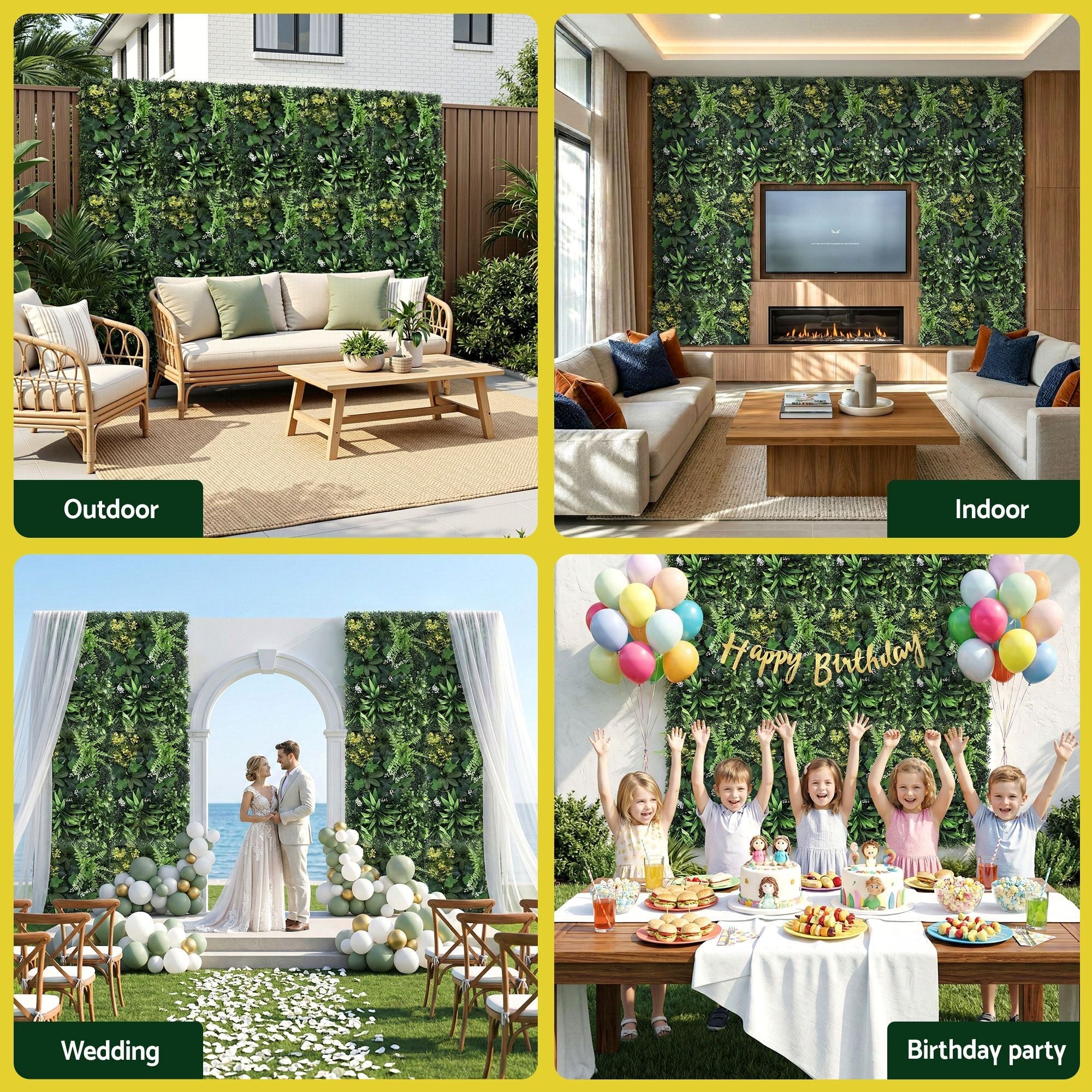 4PCS Artificial Plant Wall Panels 40X60CM Boxwood Panel Backyard Hedge Grass Backdrop Green Decor - Home & Garden > Artificial Plants > Artificial Wall Plants - Rivercity House & Home Co. (ABN 18 642 972 209) - Affordable Modern Furniture Australia