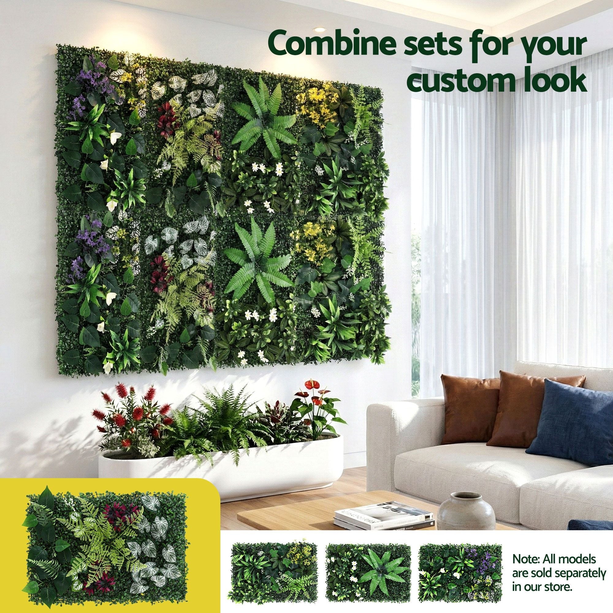 4PCS Artificial Plant Wall Panels 40X60CM Boxwood Panel Flower Backdrop Backyard Green Decor - Home & Garden > Artificial Plants > Artificial Wall Plants - Rivercity House & Home Co. (ABN 18 642 972 209) - Affordable Modern Furniture Australia