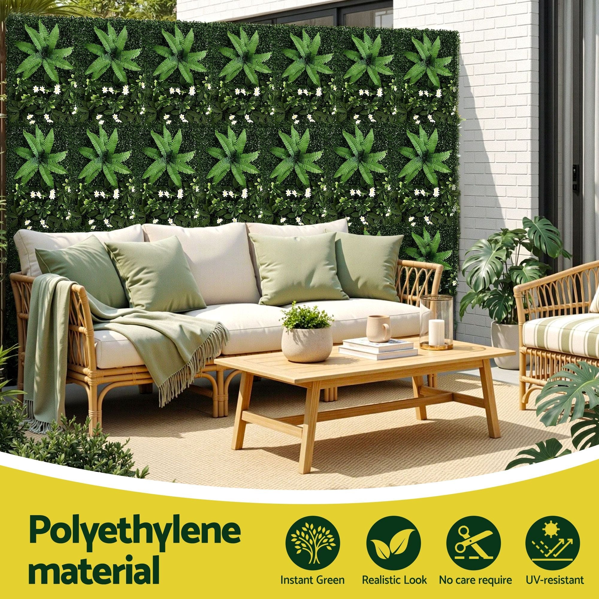 4PCS Artificial Plant Wall Panels 40X60CM Boxwood Panel Leaf Backdrop Backyard Green Decor - Home & Garden > Artificial Plants > Artificial Wall Plants - Rivercity House & Home Co. (ABN 18 642 972 209) - Affordable Modern Furniture Australia