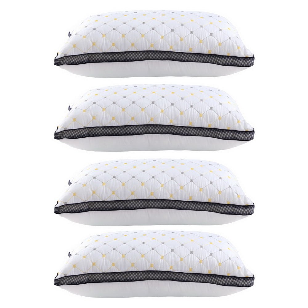 4pcs Microfibre Pillows 70x45cm - White - Home & Garden > Bedding > Pillows - Rivercity House & Home Co. (ABN 18 642 972 209) - Affordable Modern Furniture Australia