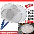 Anti Splatter Oil Splash Guard Pan Screen 4 Sizes 33CM - Silver & Blue