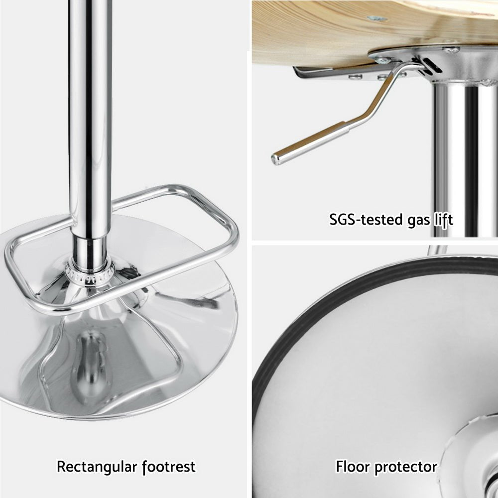 4x Bar Stools Adjustable Leather Chairs - Furniture > Bar Stools & Chairs > Arm Chairs & Recliners - Rivercity House & Home Co. (ABN 18 642 972 209) - Affordable Modern Furniture Australia