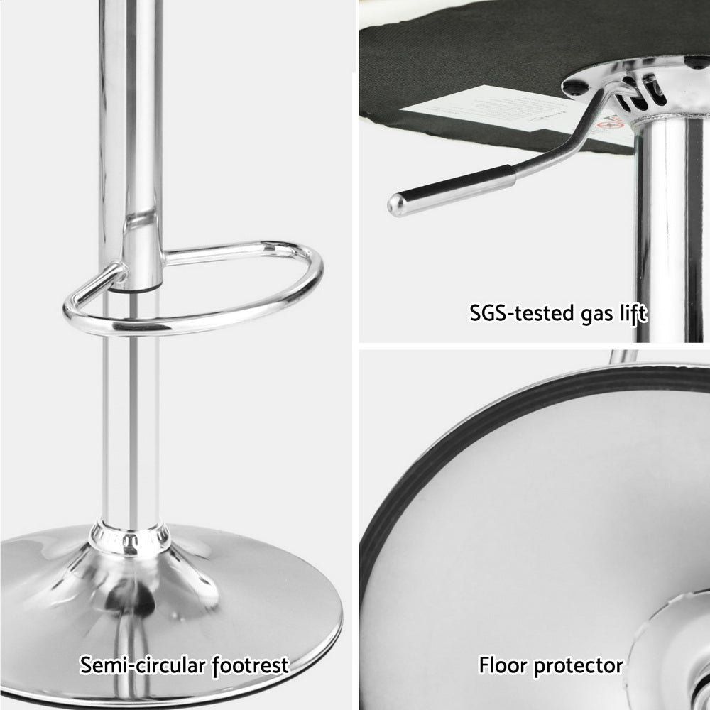4x Bar Stools Adjustable Leather Padded White - Furniture > Bar Stools & Chairs > Arm Chairs & Recliners - Rivercity House & Home Co. (ABN 18 642 972 209) - Affordable Modern Furniture Australia