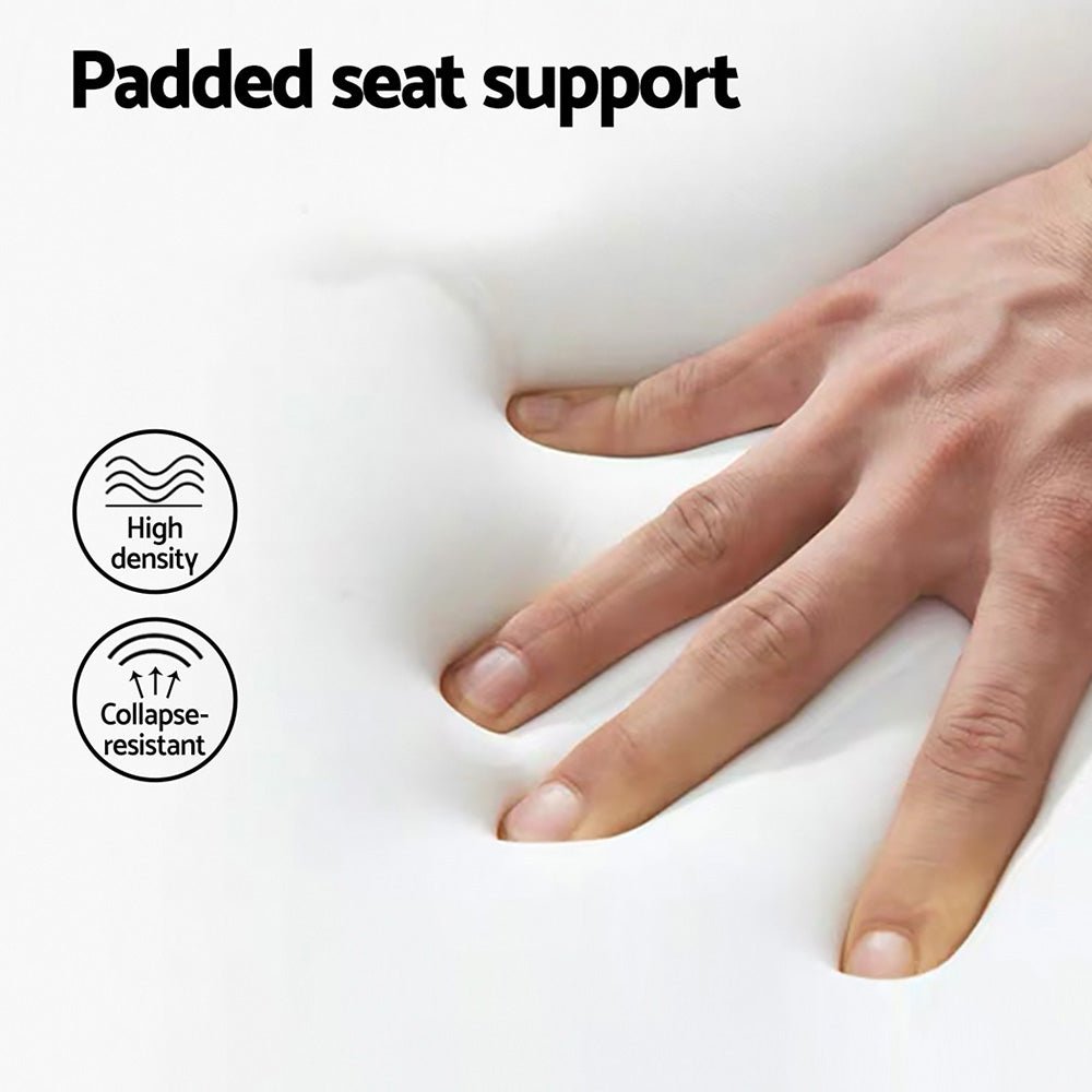 4x Bar Stools Kitchen Counter Rattan Chairs PU Leather Padding - Furniture > Bar Stools & Chairs > Table & Bar Stools - Rivercity House & Home Co. (ABN 18 642 972 209) - Affordable Modern Furniture Australia