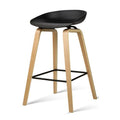 Set of 4 Elliot Bentwood Bar Stools - Wooden & Black