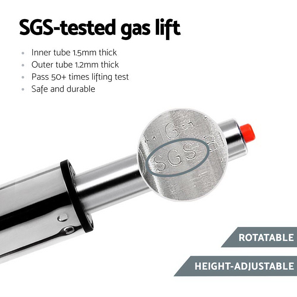 4x Bar Stools Linen Padded Gas Lift - Furniture > Bar Stools & Chairs > Table & Bar Stools - Rivercity House & Home Co. (ABN 18 642 972 209) - Affordable Modern Furniture Australia