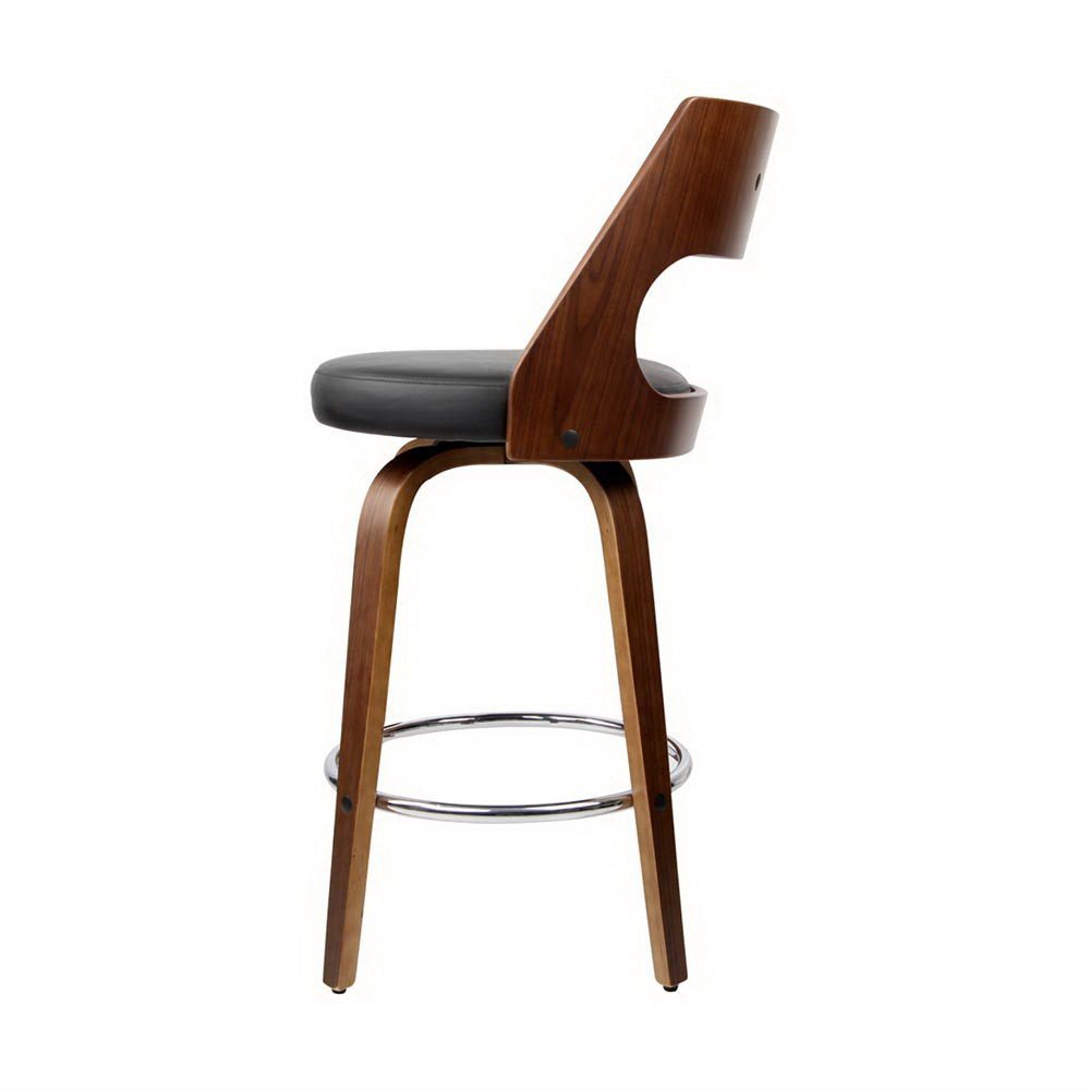 4x Bar Stools Swivel Leather Chair 65cm - Furniture > Bar Stools & Chairs > Table & Bar Stools - Rivercity House & Home Co. (ABN 18 642 972 209) - Affordable Modern Furniture Australia