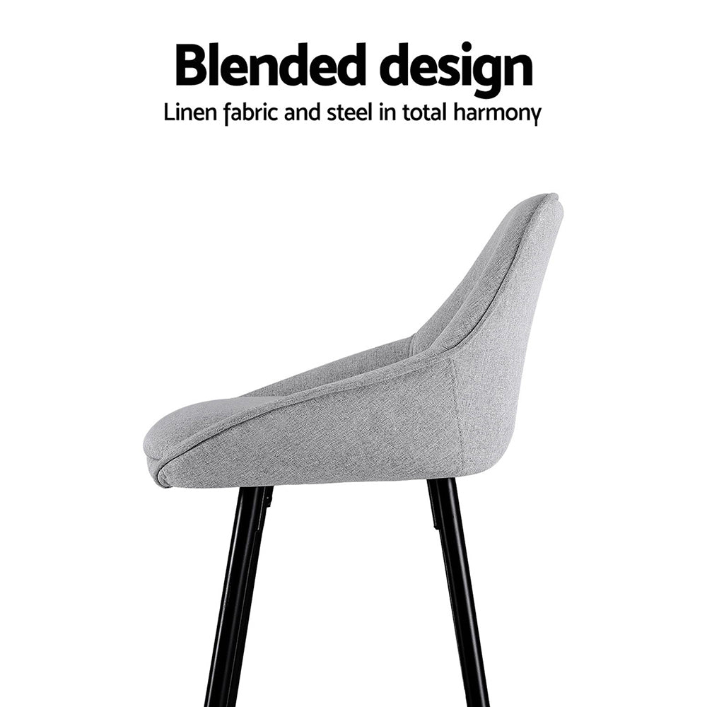 4x Bar Stools Upholstered Stool Counter Seat Kitchen Dining Chairs - Furniture > Bar Stools & Chairs > Massage Chairs - Rivercity House & Home Co. (ABN 18 642 972 209) - Affordable Modern Furniture Australia