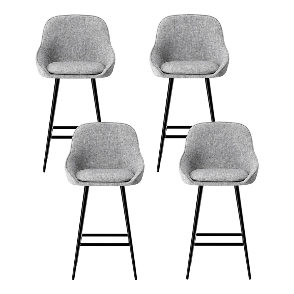 4x Bar Stools Upholstered Stool Counter Seat Kitchen Dining Chairs - Furniture > Bar Stools & Chairs > Massage Chairs - Rivercity House & Home Co. (ABN 18 642 972 209) - Affordable Modern Furniture Australia