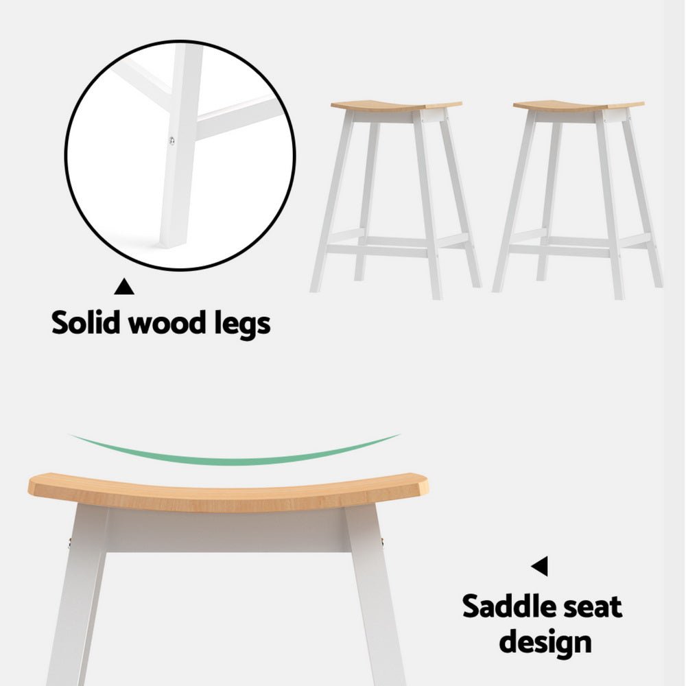 4x Bar Stools Wooden Chairs Oak - Furniture > Bar Stools & Chairs > Massage Chairs - Rivercity House & Home Co. (ABN 18 642 972 209) - Affordable Modern Furniture Australia