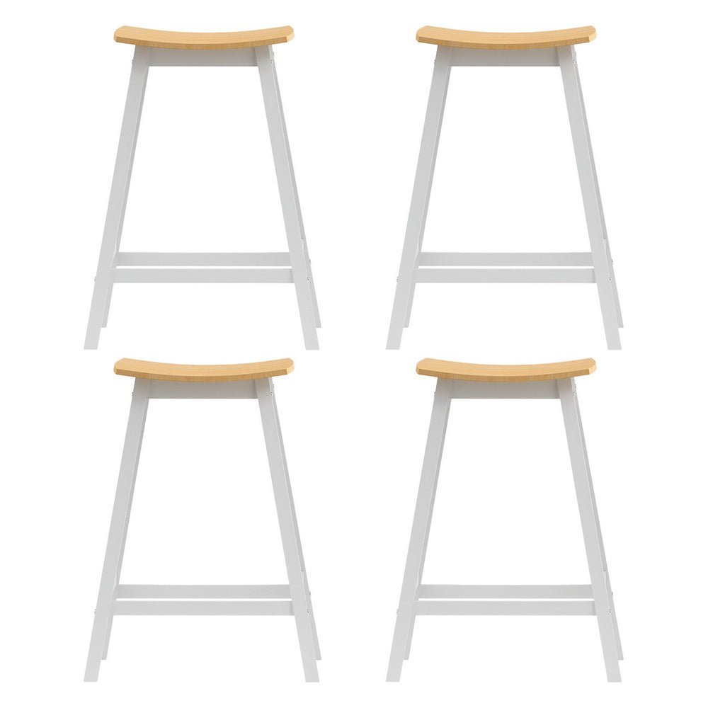 4x Bar Stools Wooden Chairs Oak - Furniture > Bar Stools & Chairs > Massage Chairs - Rivercity House & Home Co. (ABN 18 642 972 209) - Affordable Modern Furniture Australia