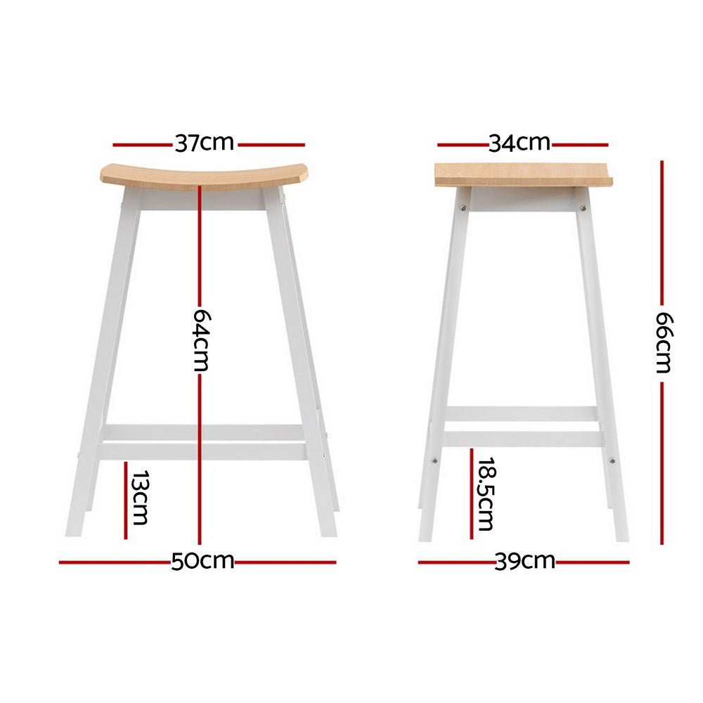 4x Bar Stools Wooden Chairs Oak - Furniture > Bar Stools & Chairs > Massage Chairs - Rivercity House & Home Co. (ABN 18 642 972 209) - Affordable Modern Furniture Australia