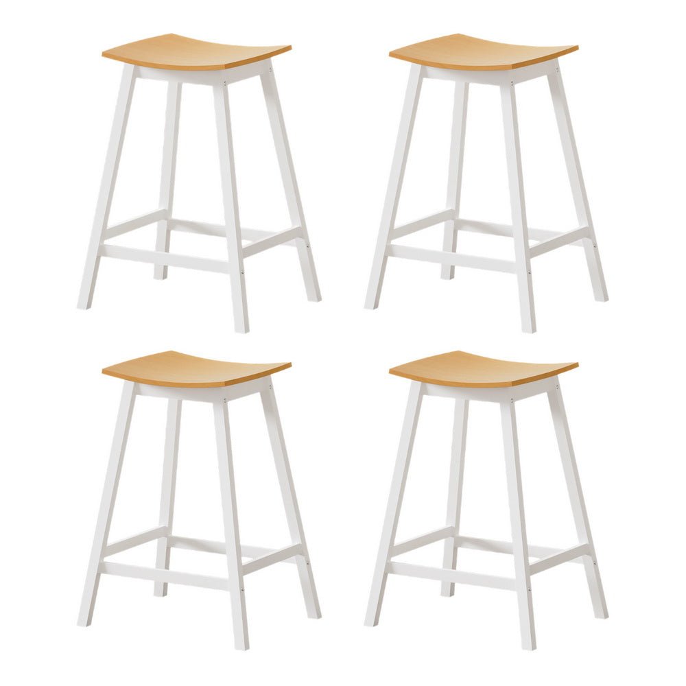 4x Bar Stools Wooden Chairs Oak - Furniture > Bar Stools & Chairs > Massage Chairs - Rivercity House & Home Co. (ABN 18 642 972 209) - Affordable Modern Furniture Australia