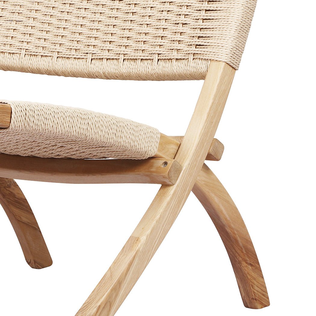 4x Foldable Accent Recliner Chair - Natural - Rivercity House & Home Co. (ABN 18 642 972 209) - Affordable Modern Furniture Australia
