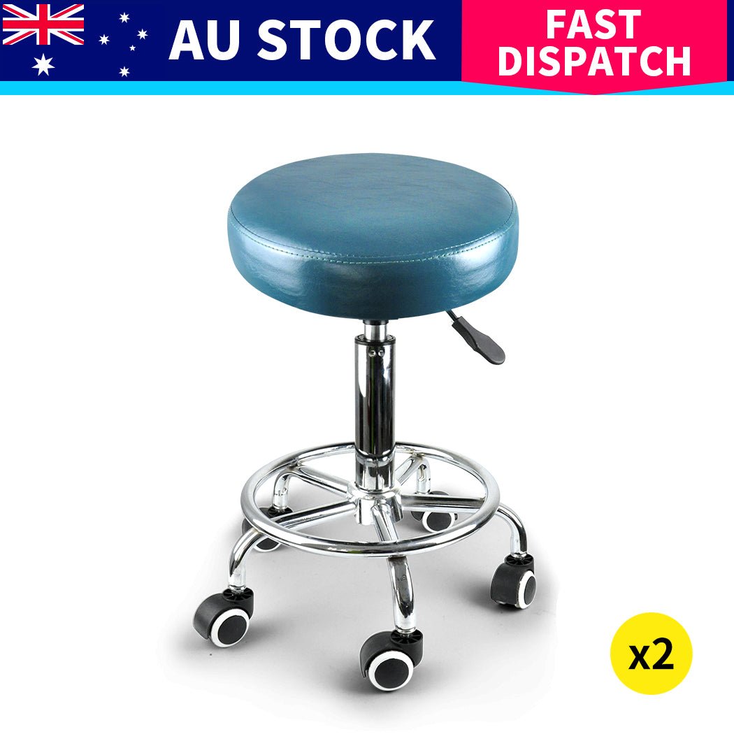 4x Swivel Barstool Salon Hairdressing Stools - Teal - Rivercity House & Home Co. (ABN 18 642 972 209) - Affordable Modern Furniture Australia