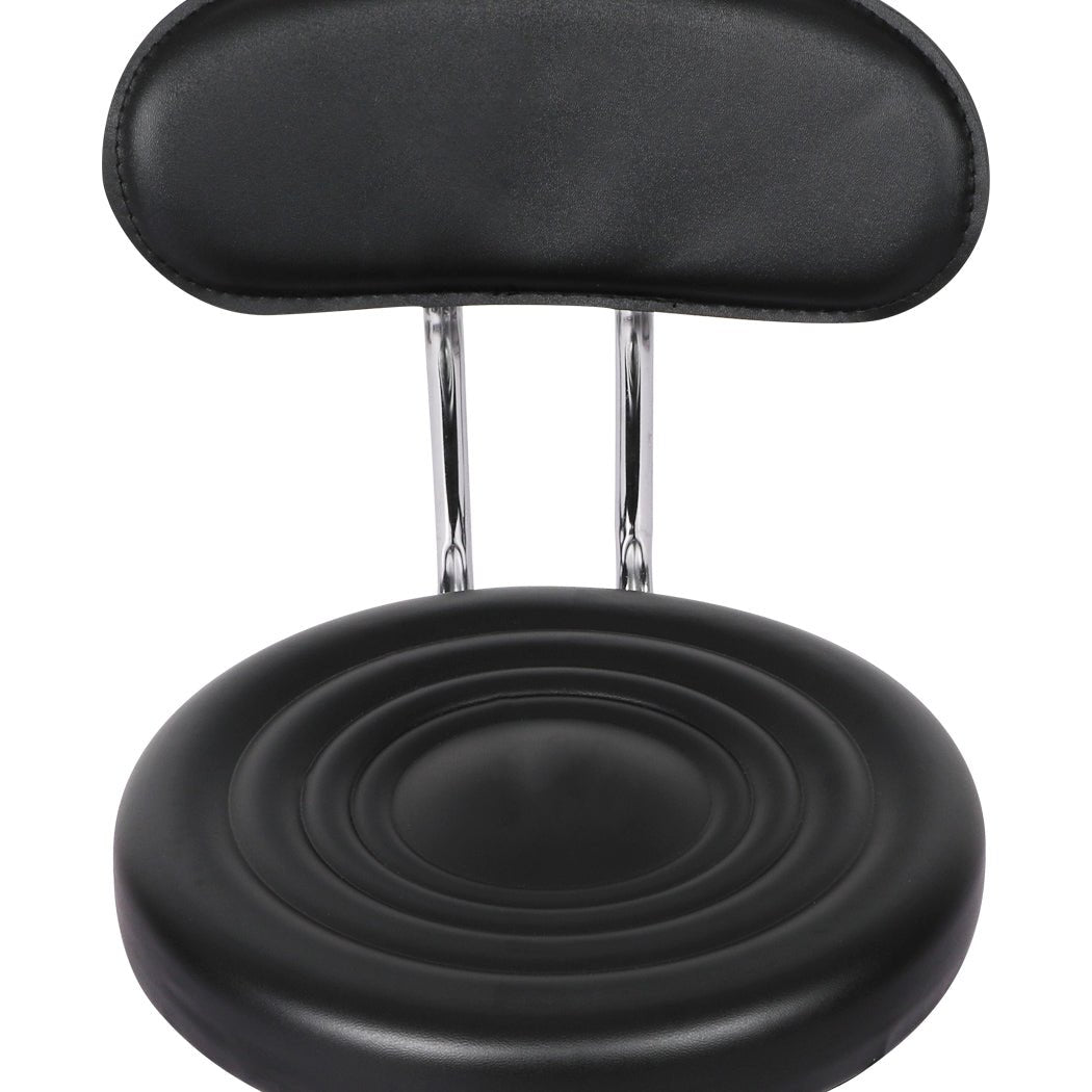 4x Swivel Salon Bar Stools with Casters and Footrest - Black - Rivercity House & Home Co. (ABN 18 642 972 209) - Affordable Modern Furniture Australia
