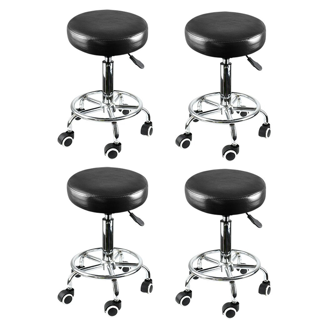 4x Swivel Salon Barstools with Adjustable Height and Chrome Base - Assorted Colors - Rivercity House & Home Co. (ABN 18 642 972 209) - Affordable Modern Furniture Australia