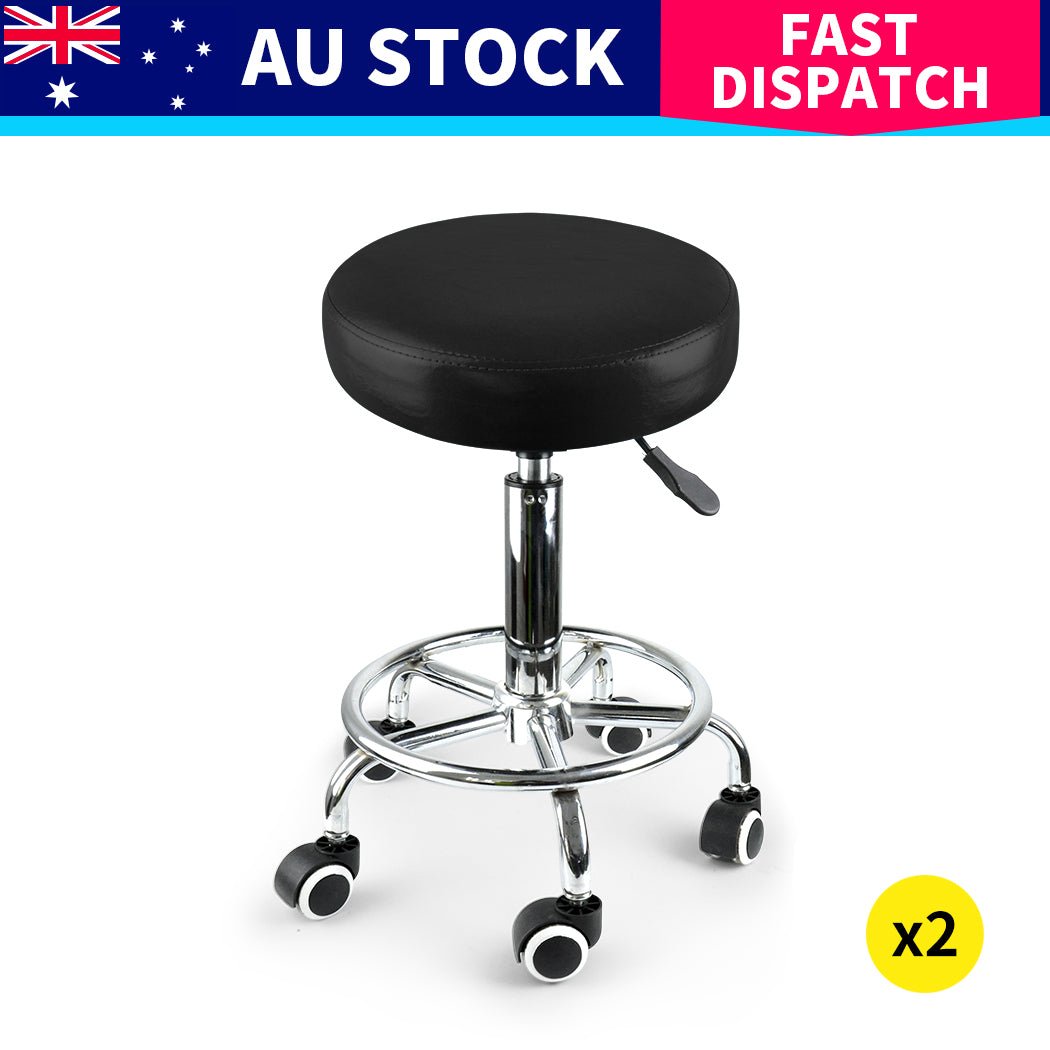 4x Swivel Salon Barstools with Adjustable Height and Chrome Base - Assorted Colors - Rivercity House & Home Co. (ABN 18 642 972 209) - Affordable Modern Furniture Australia