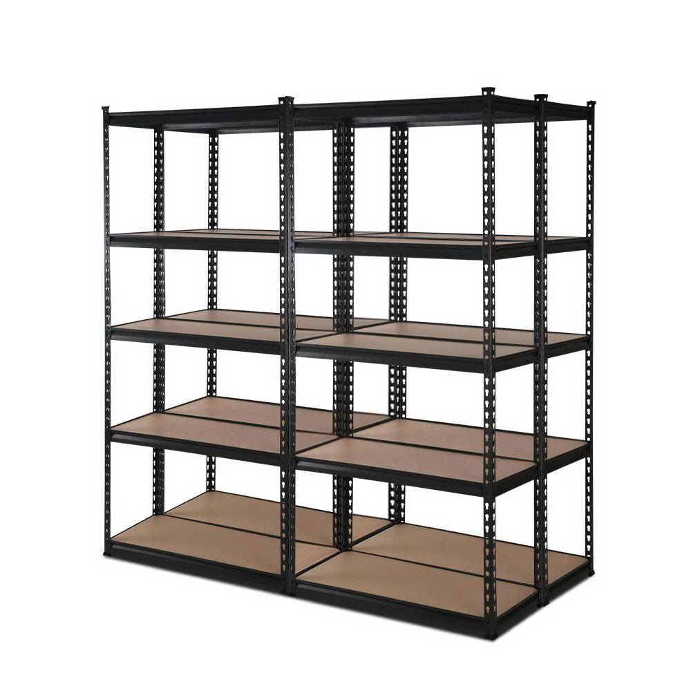 4x1.5M Garage Shelving Warehouse Rack Pallet Racking Storage Shelve Black - Tools > Tools Storage > Wall Storage Racks - Rivercity House & Home Co. (ABN 18 642 972 209) - Affordable Modern Furniture Australia