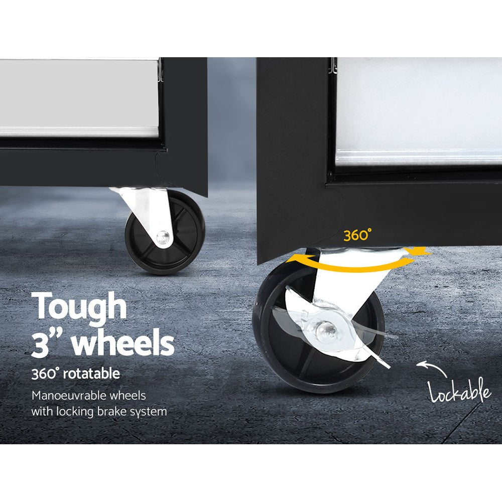 5 Drawer Tool Box Cabinet Chest Trolley Box Garage Storage Toolbox Grey - Tools > Tools Storage > Tool Cabinets - Rivercity House & Home Co. (ABN 18 642 972 209) - Affordable Modern Furniture Australia