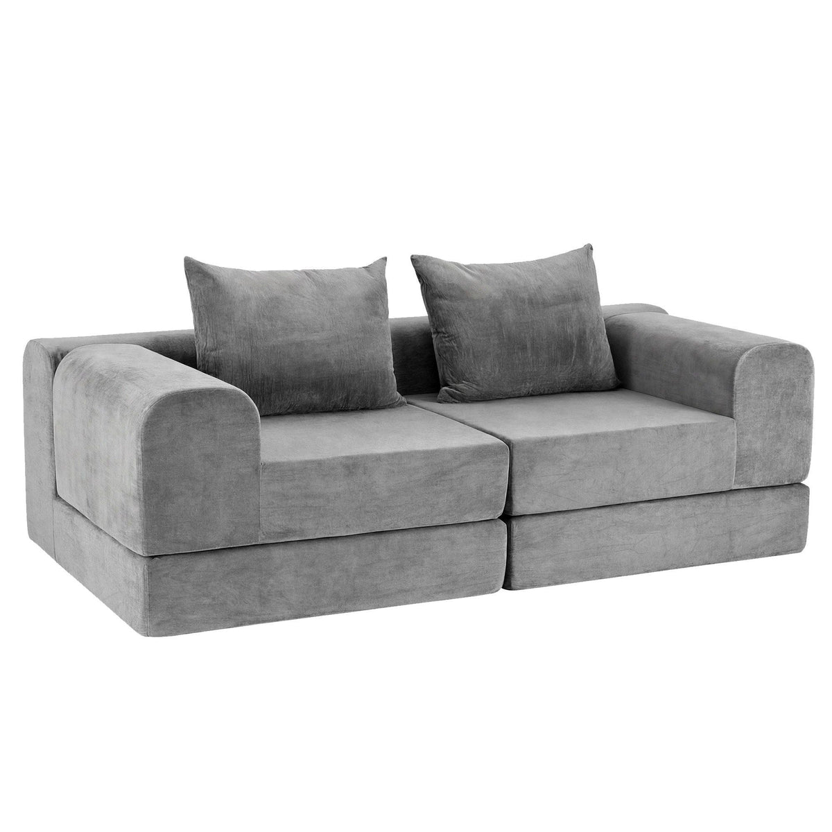 5-in-1 Convertible Sofa Bed Floor Mattress Modular Boneless Curved Couch - Furniture > Sofas > Sofas & Sofa Beds - Rivercity House & Home Co. (ABN 18 642 972 209) - Affordable Modern Furniture Australia