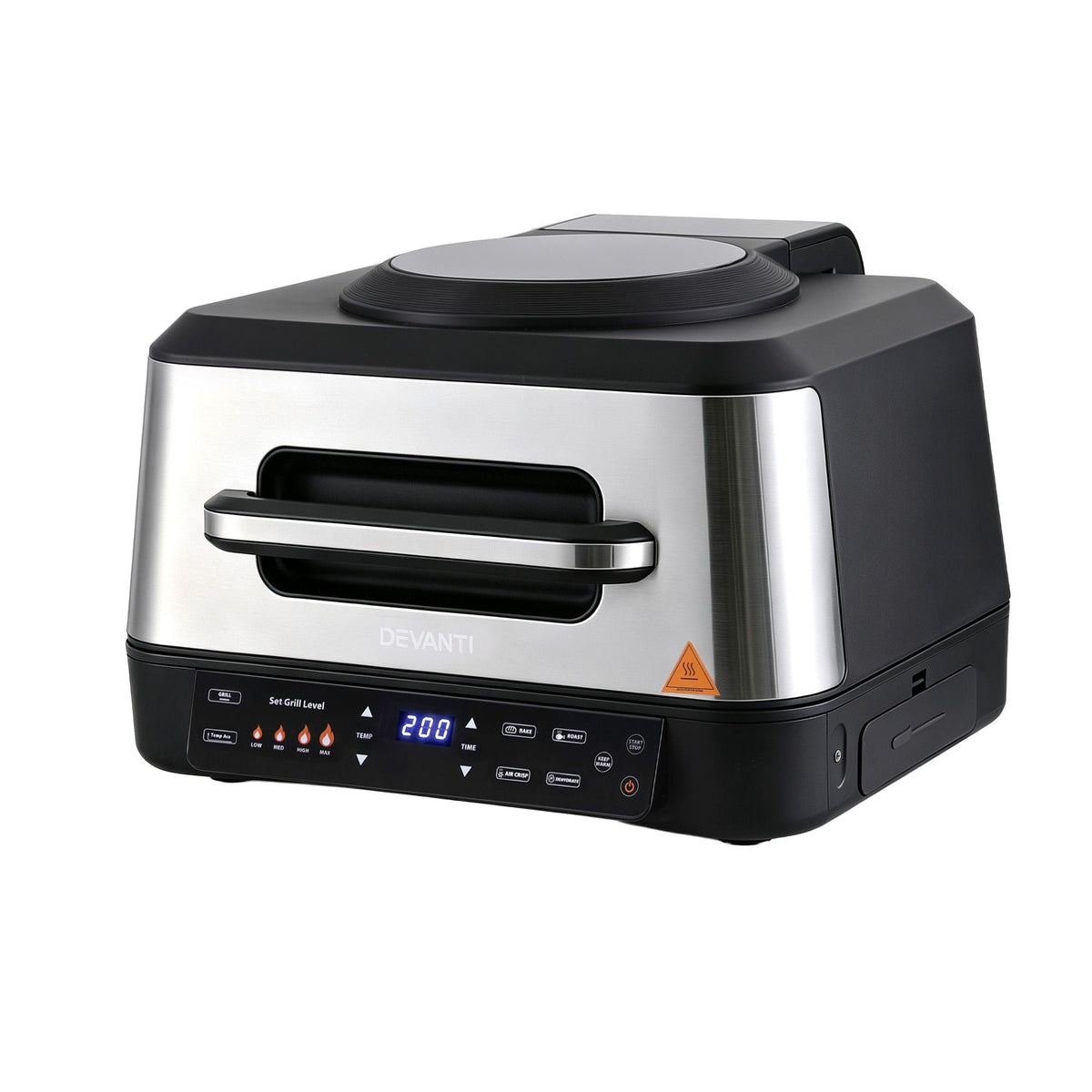 5-in-1 Electric BBQ Grill and Air Fryer with 8L Capacity and Smart Thermometer, 2200W - Appliances > Kitchen Appliances > Air Fryers - Rivercity House & Home Co. (ABN 18 642 972 209) - Affordable Modern Furniture Australia