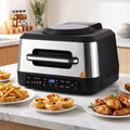 5-in-1 Electric BBQ Grill and Air Fryer with 8L Capacity and Smart Thermometer, 2200W