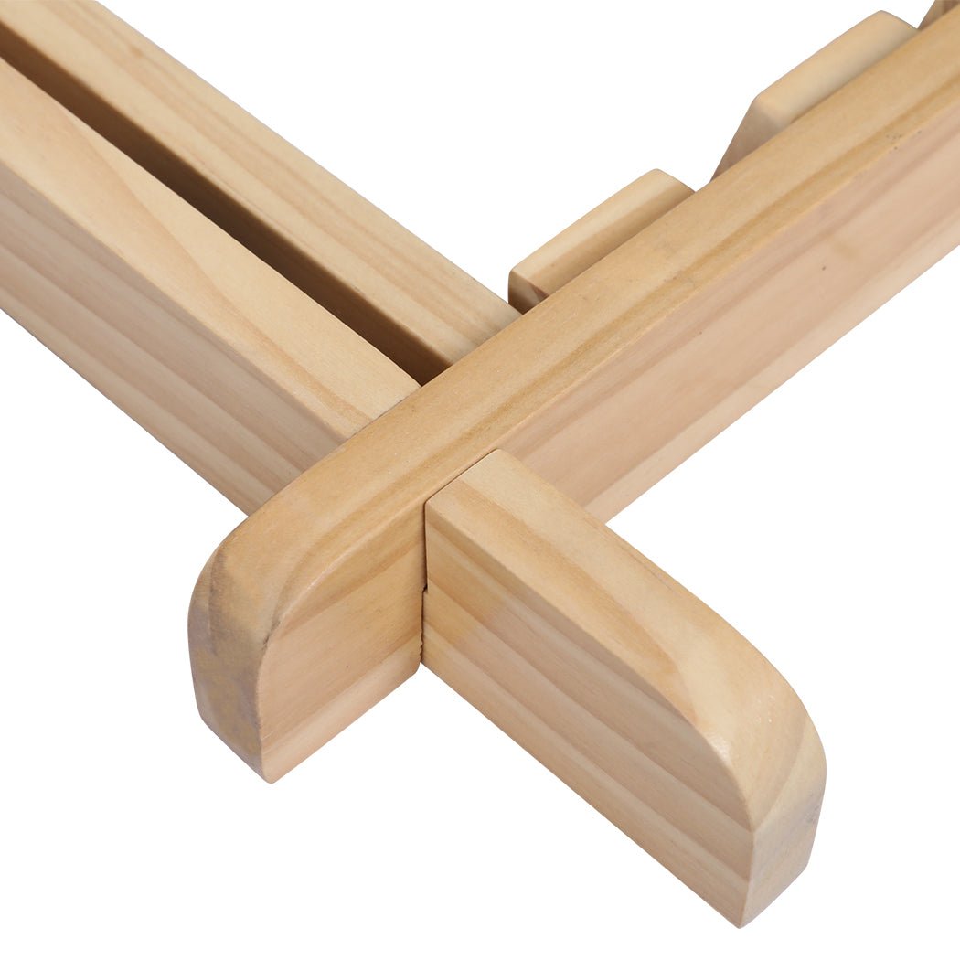 5 - Level Adjustable Height Wood Pet Ramp with Handle - Wood & Greige - Rivercity House & Home Co. (ABN 18 642 972 209) - Affordable Modern Furniture Australia