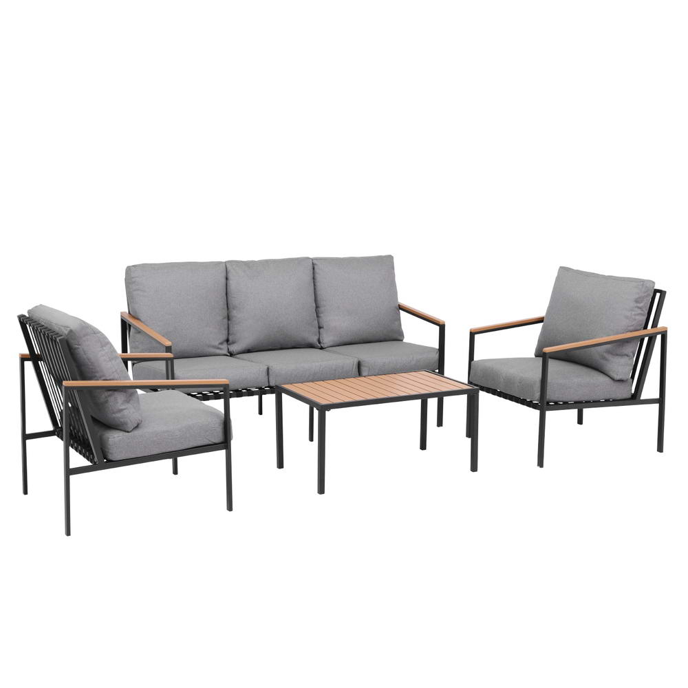 5 Seater Outdoor Sofa Set 4PCS Table Chair Garden Bench Patio Furniture - Furniture > Outdoor > Outdoor Sofas & Lounge Sets - Rivercity House & Home Co. (ABN 18 642 972 209) - Affordable Modern Furniture Australia