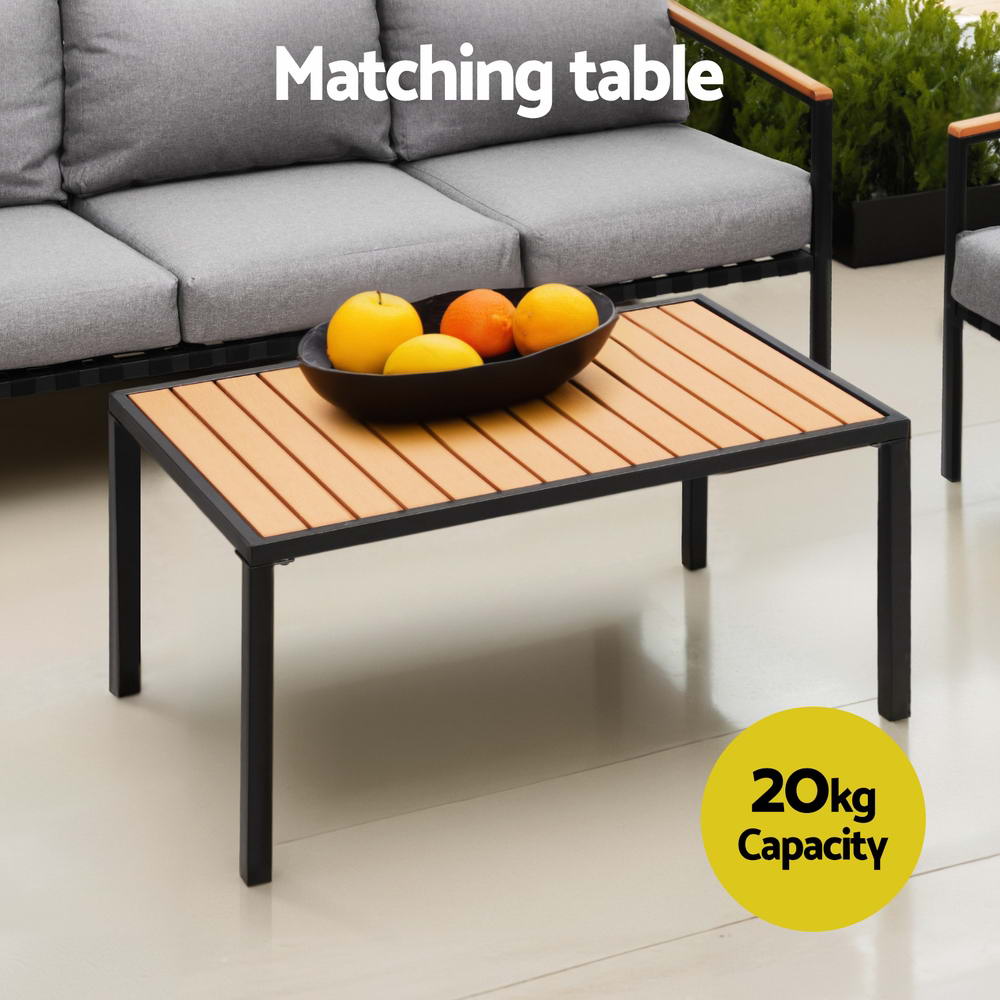 5 Seater Outdoor Sofa Set 4PCS Table Chair Garden Bench Patio Furniture - Furniture > Outdoor > Outdoor Sofas & Lounge Sets - Rivercity House & Home Co. (ABN 18 642 972 209) - Affordable Modern Furniture Australia