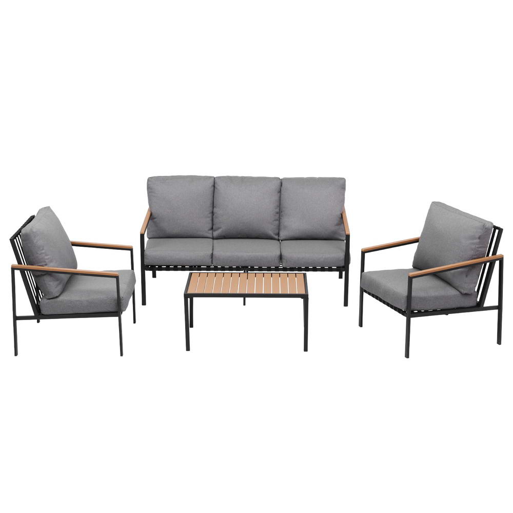 5 Seater Outdoor Sofa Set 4PCS Table Chair Garden Bench Patio Furniture - Furniture > Outdoor > Outdoor Sofas & Lounge Sets - Rivercity House & Home Co. (ABN 18 642 972 209) - Affordable Modern Furniture Australia