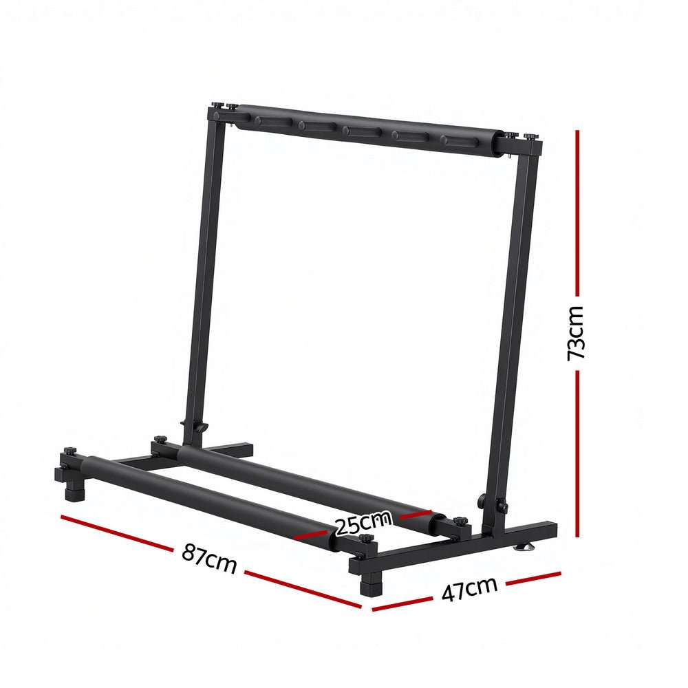 5 Space Folding Guitar Stand Rack Holder Display - Audio & Video > Musical Instrument & Accessories > Guitars - Rivercity House & Home Co. (ABN 18 642 972 209) - Affordable Modern Furniture Australia