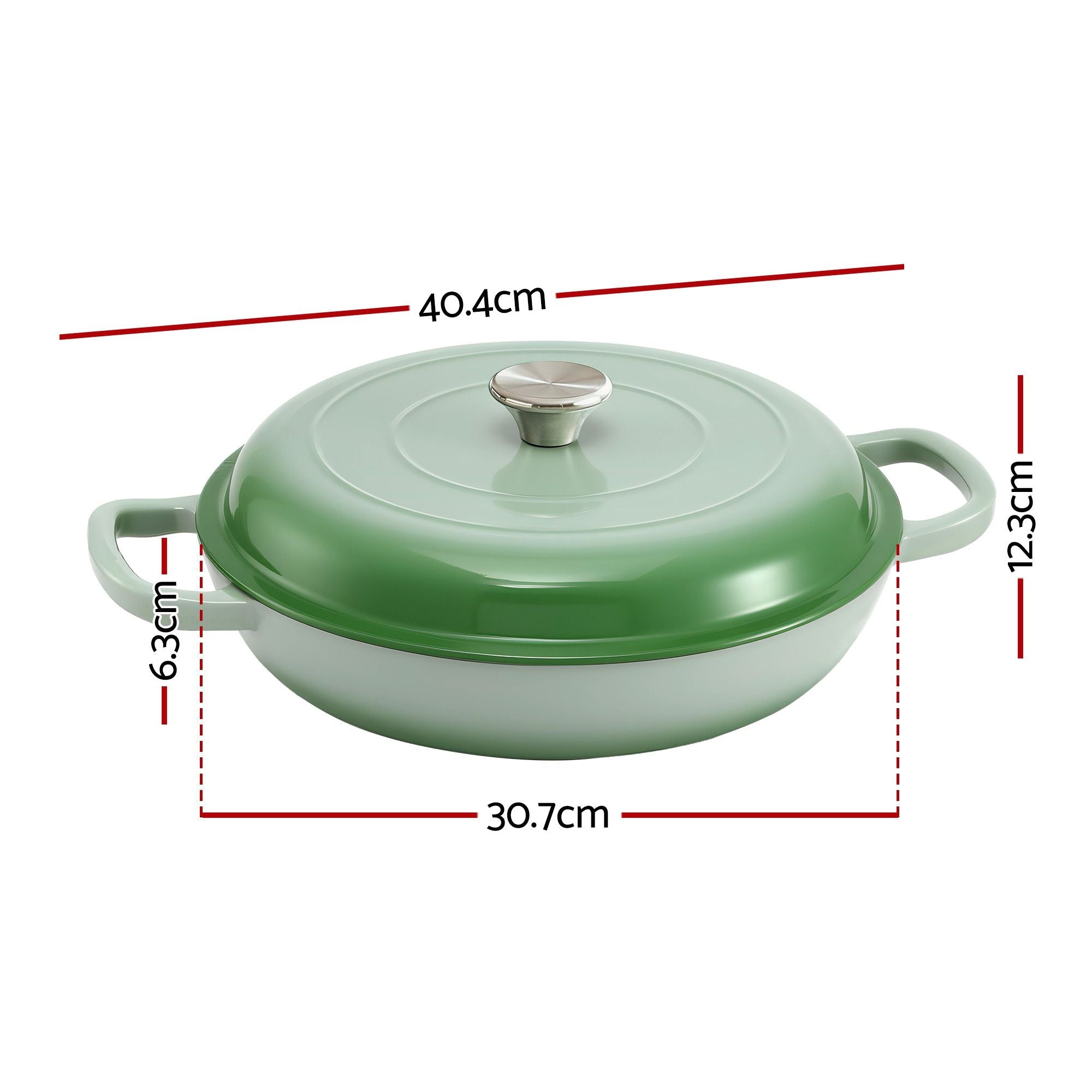 5 - Star Chef 3.3L Enameled Cast Iron Dutch Oven Pot with Lid for Sourdough Bread Baking - Appliances > Kitchen Appliances > Kitchen Appliance Accessories - Rivercity House & Home Co. (ABN 18 642 972 209) - Affordable Modern Furniture Australia