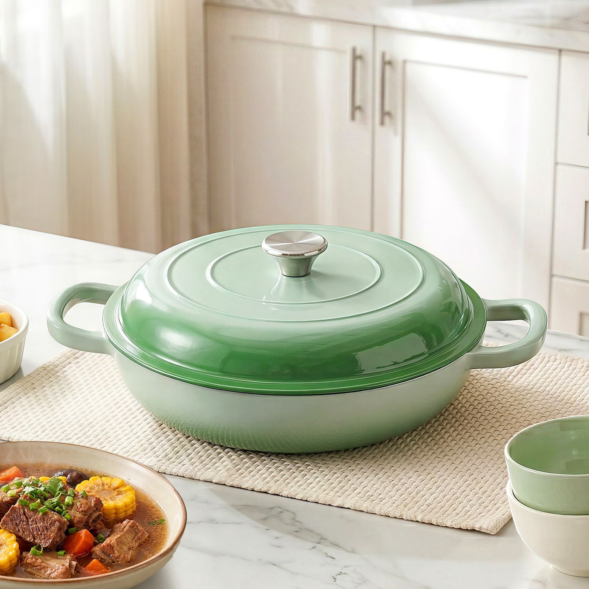 5 - Star Chef 3.3L Enameled Cast Iron Dutch Oven Pot with Lid for Sourdough Bread Baking - Appliances > Kitchen Appliances > Kitchen Appliance Accessories - Rivercity House & Home Co. (ABN 18 642 972 209) - Affordable Modern Furniture Australia