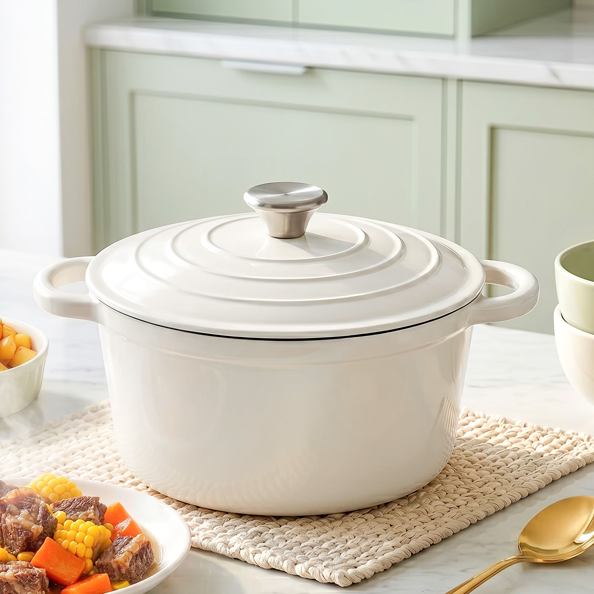 5 - Star Chef 3.8L Enameled Cast Iron Dutch Oven Pot with Lid for Sourdough Bread Baking - Appliances > Kitchen Appliances > Kitchen Appliance Accessories - Rivercity House & Home Co. (ABN 18 642 972 209) - Affordable Modern Furniture Australia
