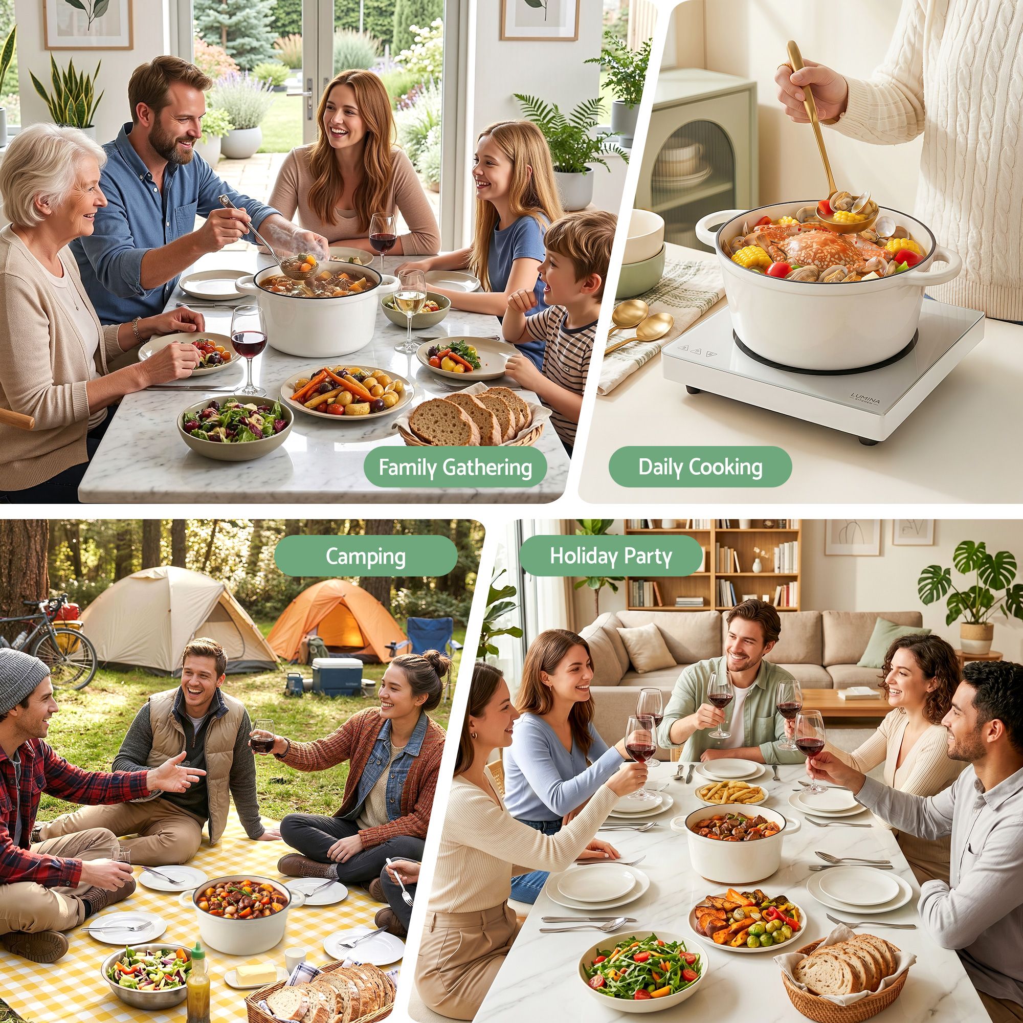 5 - Star Chef 3.8L Enameled Cast Iron Dutch Oven Pot with Lid for Sourdough Bread Baking - Appliances > Kitchen Appliances > Kitchen Appliance Accessories - Rivercity House & Home Co. (ABN 18 642 972 209) - Affordable Modern Furniture Australia