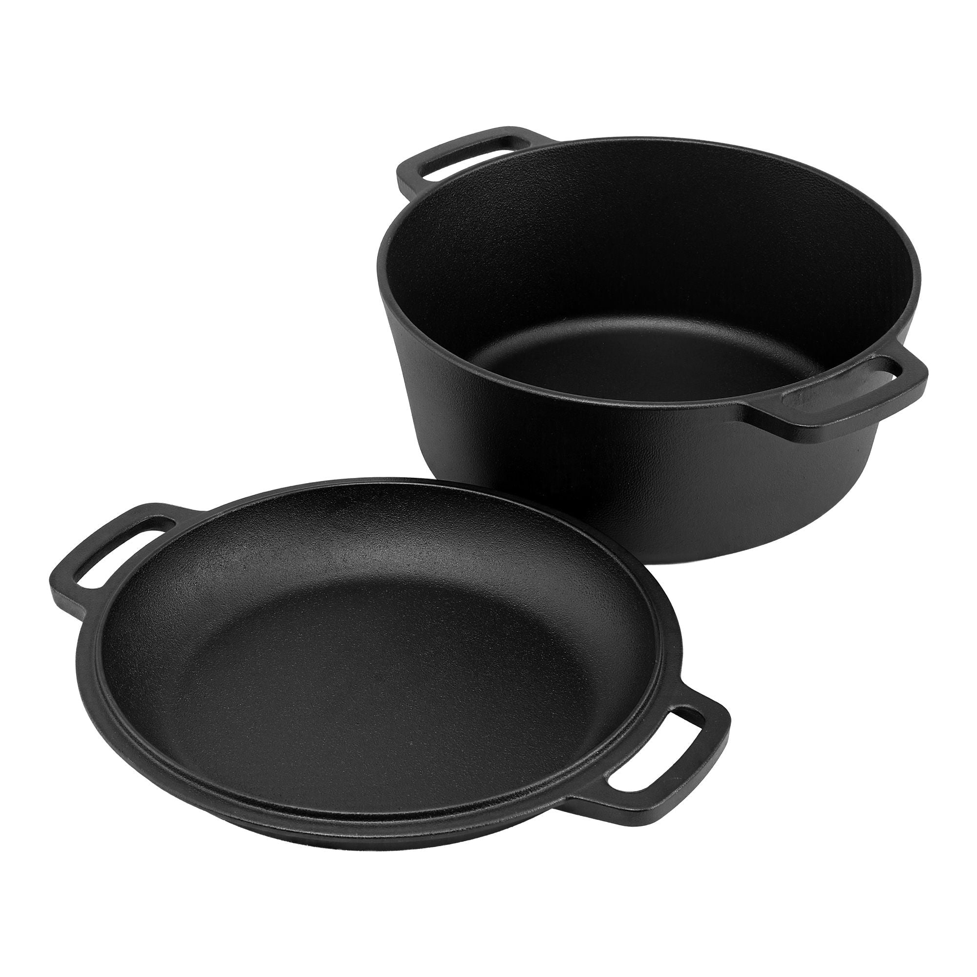 5 - Star Chef 5L 2 - In - 1 Pre - Seasoned Cast Iron Dutch Oven Pot with Lid and Dual Handles for Sourdough Bread Baking - Appliances > Kitchen Appliances > Kitchen Appliance Accessories - Rivercity House & Home Co. (ABN 18 642 972 209) - Affordable Modern Furniture Australia