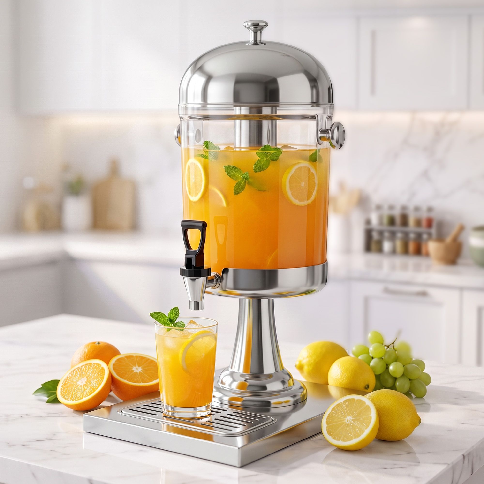 5-Star Chef 8L Beverage Juice Dispenser Tap Ice Tube Single Drip Tray - Home & Garden > Kitchenware > Drinkware - Rivercity House & Home Co. (ABN 18 642 972 209) - Affordable Modern Furniture Australia