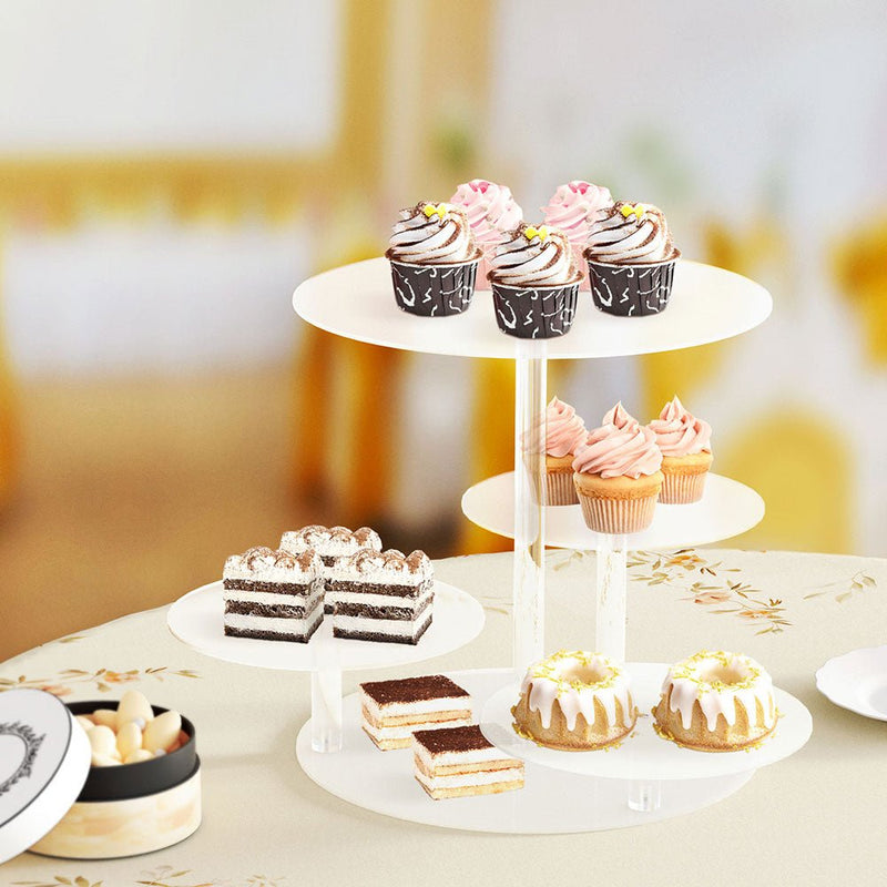 5-Star Chef Cake Stand 5 Tiers Acrylic Holder Display Round Clear Wedding Party - Home & Garden > Kitchenware - Rivercity House & Home Co. (ABN 18 642 972 209) - Affordable Modern Furniture Australia