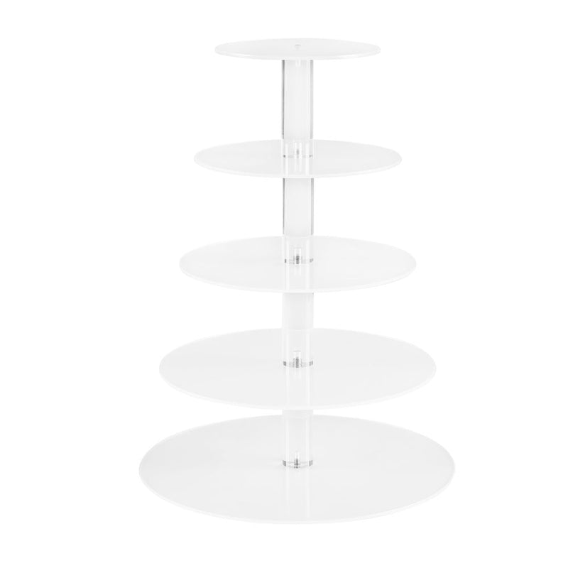 5-Star Chef Cake Stand 5 Tiers Acrylic Holder Display Round Clear Wedding Party - Home & Garden > Kitchenware - Rivercity House & Home Co. (ABN 18 642 972 209) - Affordable Modern Furniture Australia
