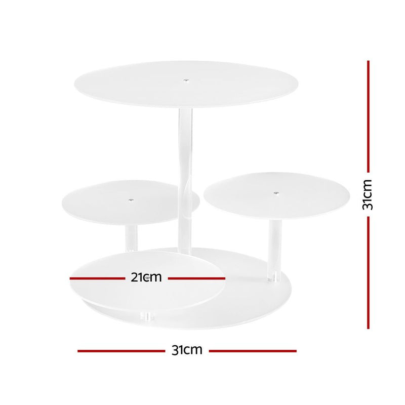 5-Star Chef Cake Stand 5 Tiers Acrylic Holder Display Round Clear Wedding Party - Home & Garden > Kitchenware - Rivercity House & Home Co. (ABN 18 642 972 209) - Affordable Modern Furniture Australia