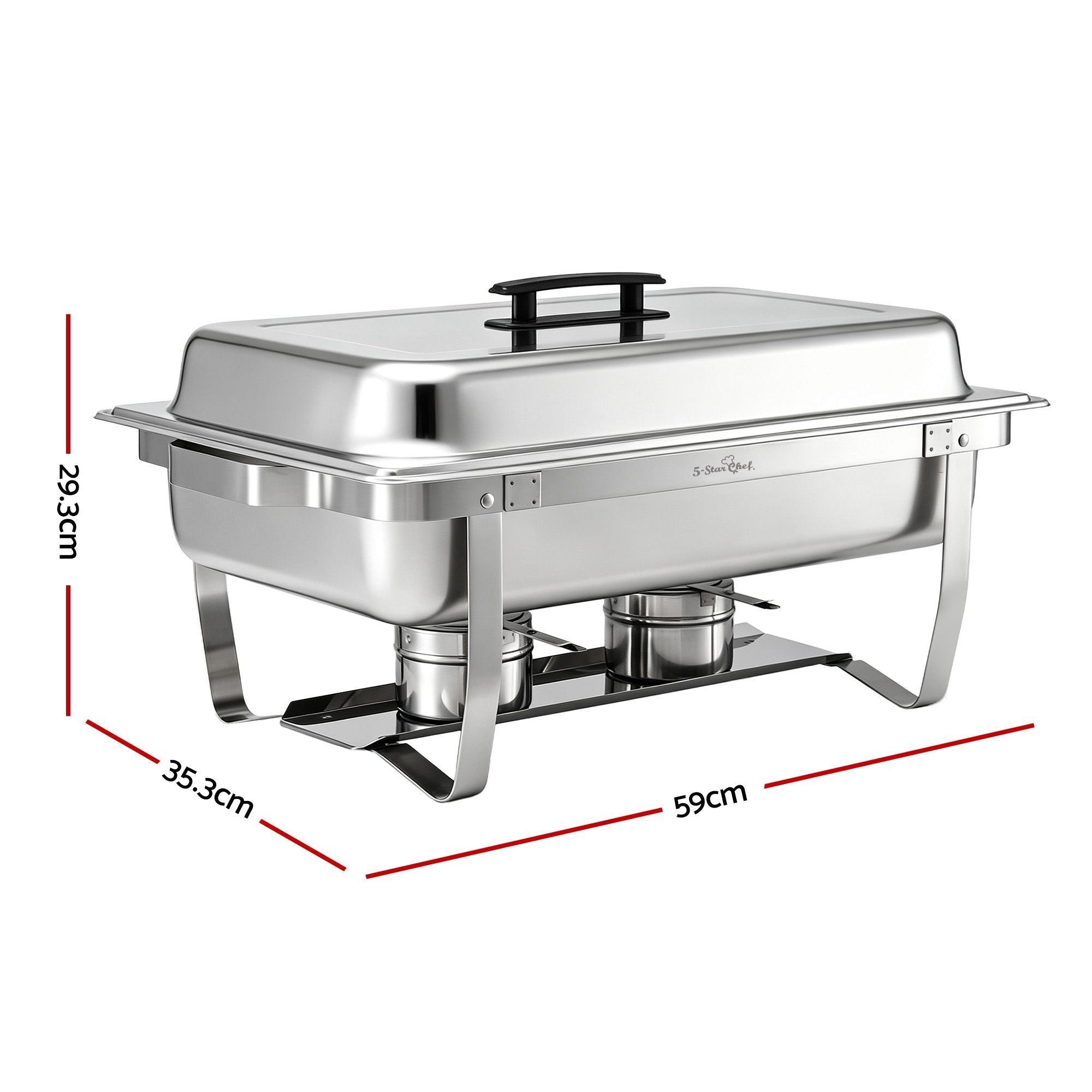 5-Star Chef Chafing Dish 7.5L 3-Pan Buffet Warmer Food Warmer Catering Server - Appliances > Kitchen Appliances > Food Warmers & Chafing Dishes - Rivercity House & Home Co. (ABN 18 642 972 209) - Affordable Modern Furniture Australia