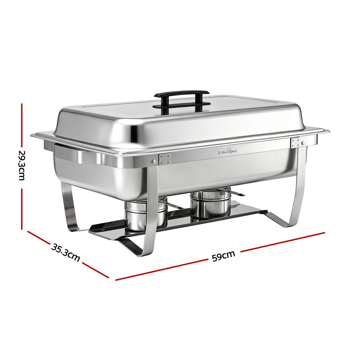 5-Star Chef Chafing Dish 9L 1-Pan Buffet Warmer Food Warmer Catering Server - Appliances > Kitchen Appliances > Food Warmers & Chafing Dishes - Rivercity House & Home Co. (ABN 18 642 972 209) - Affordable Modern Furniture Australia