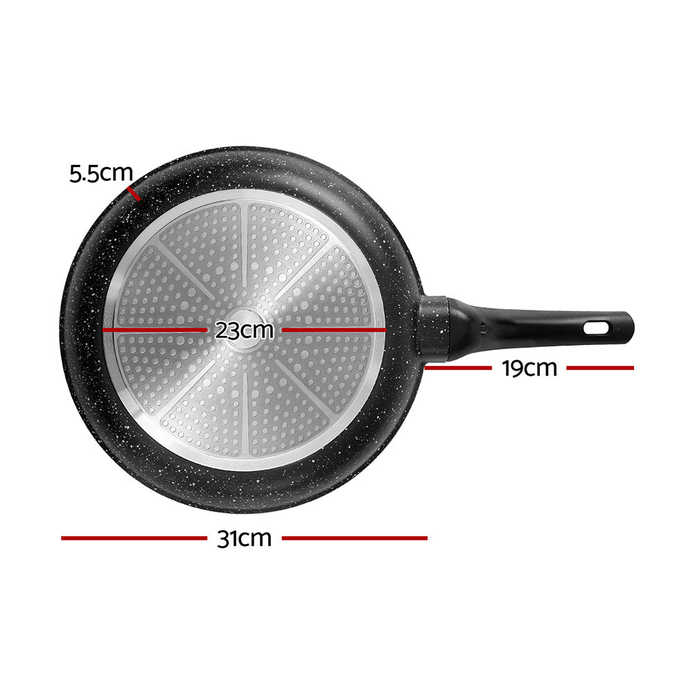 5 - Star Chef Non Stick Frying Pan Cast Aluminium Steak Skillet BBQ Cookware 30cm - Home & Garden > Kitchenware > Skillets & Frying Pans - Rivercity House & Home Co. (ABN 18 642 972 209) - Affordable Modern Furniture Australia